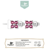 TrustDavis 925 Silver Mini Colour Flower CZ Stud Earrings Wedding Jewelry