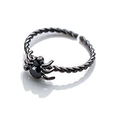 925 Real Sterling Silver Spider Ring Sizable 5 6 7 Girls Kids Xmas Gift DS505