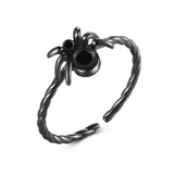 925 Real Sterling Silver Spider Ring Sizable 5 6 7 Girls Kids Xmas Gift DS505