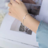 925 Sterling Silver Heart Star Bracelet for Women