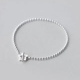 925 Sterling Silver Heart Star Bracelet for Women