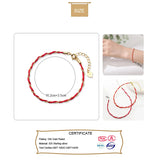 925 Silver Beads Chain Red Rope Bracelet Wedding Gift