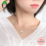 925 Sterling Silver CZ Stone/Pearl Pendant Necklace For Girls