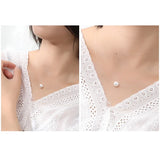 925 Sterling Silver CZ Stone/Pearl Pendant Necklace For Girls