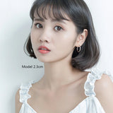 925 Sterling Silver Unique Shaped Huggie Hoop Earring For Women DS1064