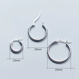 925 Sterling Silver Unique Shaped Huggie Hoop Earring For Women DS1064
