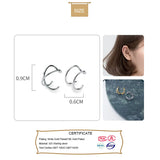 925 Sterling Silver Twist Ear Cuff Clip On Earrings