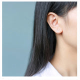 925 Silver Tiny Cat Stud Earrings Gift for School Girls DS011