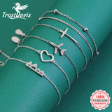 925 Sterling Silver Double Layer Beads Bracelet for Women