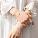 925 Sterling Silver Double Layer Beads Bracelet for Women