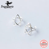 925 Sterling Silver Star Ear Cuff Clip Earrings for Women - DS489