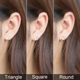 925 Silver Tiny Stud Earrings for Girls Kids Lady DS46