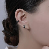 925 Silver Smooth Surface Ear Cuff Clip Earrings For Women Girl