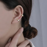 925 Silver Smooth Surface Ear Cuff Clip Earrings For Women Girl