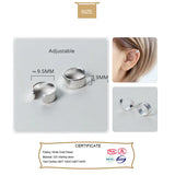 925 Silver Smooth Surface Ear Cuff Clip Earrings For Women Girl