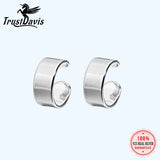 925 Silver Smooth Surface Ear Cuff Clip Earrings For Women Girl