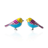 925 Silver Tiny Asymmetric Candy Letter Stud Earrings for Girls