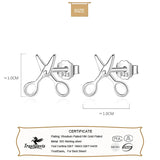 925 Silver Tiny Scissor Stud Earrings for Girls