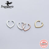925 Silver Heart Clip-on Earrings Ear Cuff Nose Ring for Women