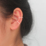 925 Silver Heart Clip-on Earrings Ear Cuff Nose Ring for Women