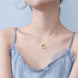 925 Silver Moon&Star Pendant Necklace Love Gift For Women