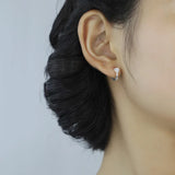 925 Silver Love Heart CZ Ear Cuff Clip Earring