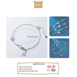 925 Silver Star Crystal Bracelet Birthday Gift DS2377