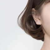 925 Silver Hoop Moon Star Ear Cuff Clip Earrings For Women