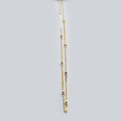 Trusta 925 Silver Sweet Beads Chain Short Necklace Wedding Gift DS2102