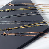 Trusta 925 Silver Sweet Beads Chain Short Necklace Wedding Gift DS2102