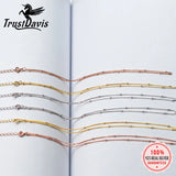Trusta 925 Silver Sweet Beads Chain Short Necklace Wedding Gift DS2102