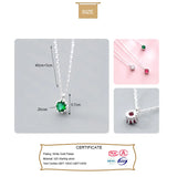 925 Sterling Silver Round CZ Pendant Necklace For Women - DS2104