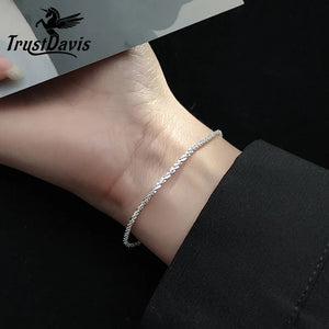 Minimalist 925 Silver Stars Chain Bracelet for Women