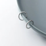 Trusta Minimalist 925 Silver Twist Clip On Earrings Without Piercing