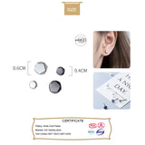 925 Silver Polygon Stud Earring Minimalist Style Gift DA902