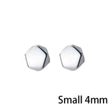925 Silver Polygon Stud Earring Minimalist Style Gift DA902