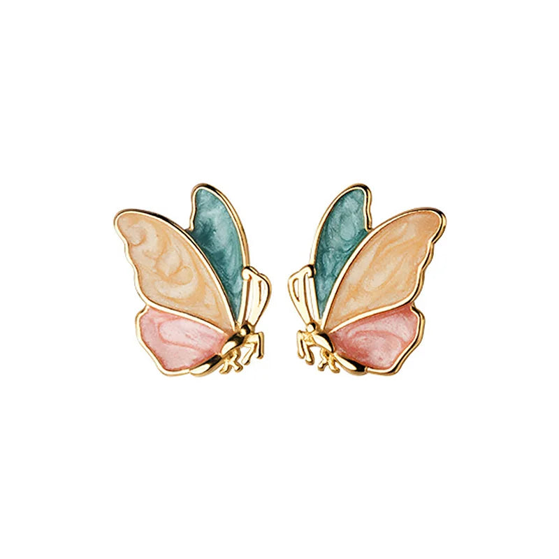 925 Silver Butterfly Stud Earrings Wedding Party Jewelry