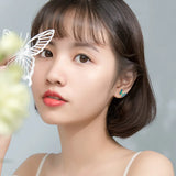 925 Silver Butterfly Stud Earrings Wedding Party Jewelry