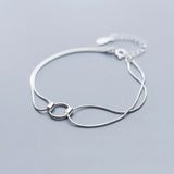 Trustdavis 925 Solid Silver Double Layer Round Bracelet Women Gift DA321