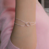 Trustdavis 925 Solid Silver Double Layer Round Bracelet Women Gift DA321