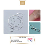 Trustdavis 925 Solid Silver Double Layer Round Bracelet Women Gift DA321