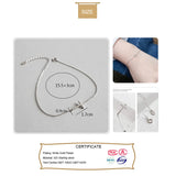 Trustdavis 925 Solid Sterling Silver Women's Cross Bracelet 15.5cm