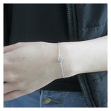 Trustdavis 925 Silver Round CZ Bracelet for Women Gift