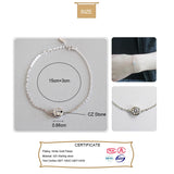 Trustdavis 925 Silver Round CZ Bracelet for Women Gift