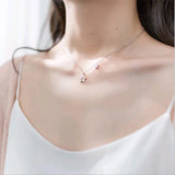 Trustdavis 925 Solid Sterling Silver Star Pendant Short Necklace For Women