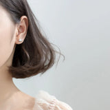 Trustdavis 925 Silver Pig CZ Stud Earrings