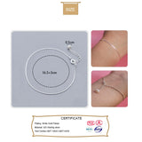 Trustdavis 925 Silver Synthesis Pearl Snake Chain Bracelet 16.5cm