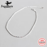 Trustdavis 925 Silver Women's Anklets For Wife DA121