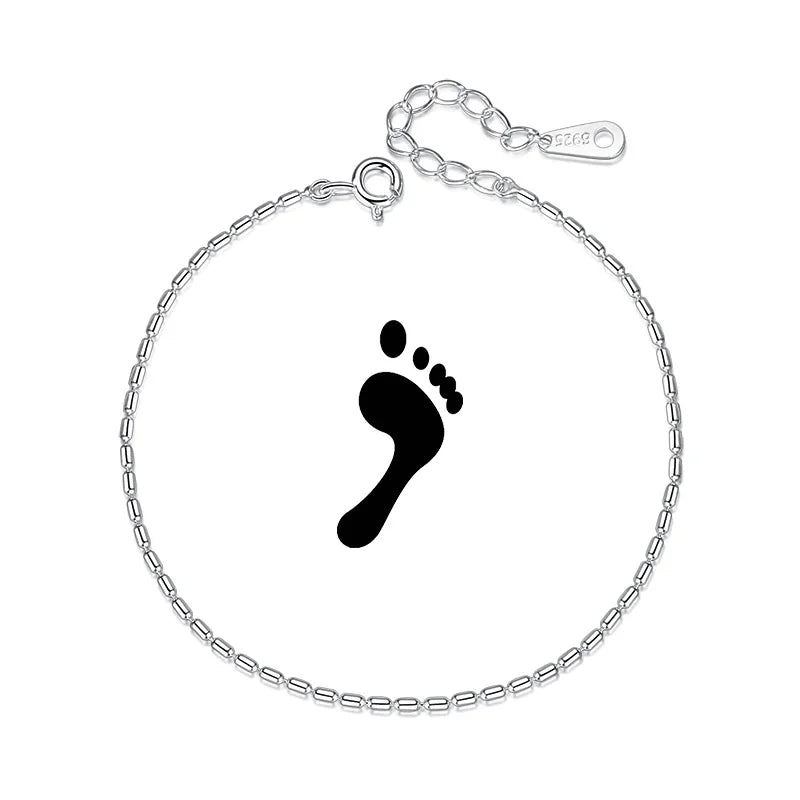 Trustdavis 925 Silver Women's Anklets For Wife DA121