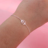 Trustdavis 925 Silver Round Bracelet Women Gift DA68